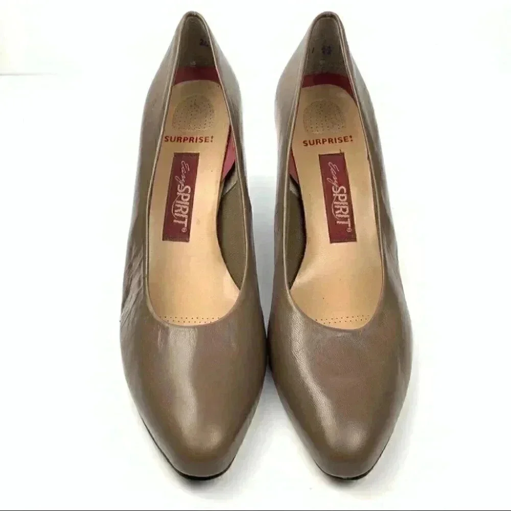 Easy spirit womens heels size 11 taupe vintage 80s career